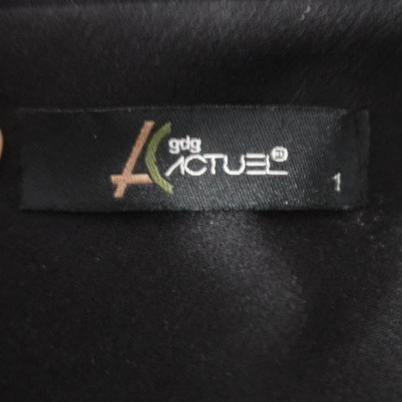 Actuel Black Double Breasted Asymmetrical Vest Size S - Picture 10 of 10